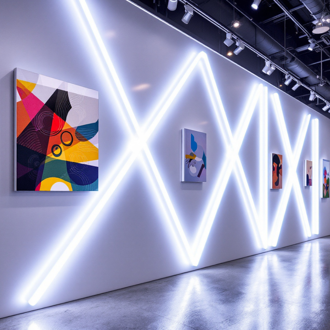 Profil Banda LED Aplicat Plat XL Dispersor Alb Mat 2M