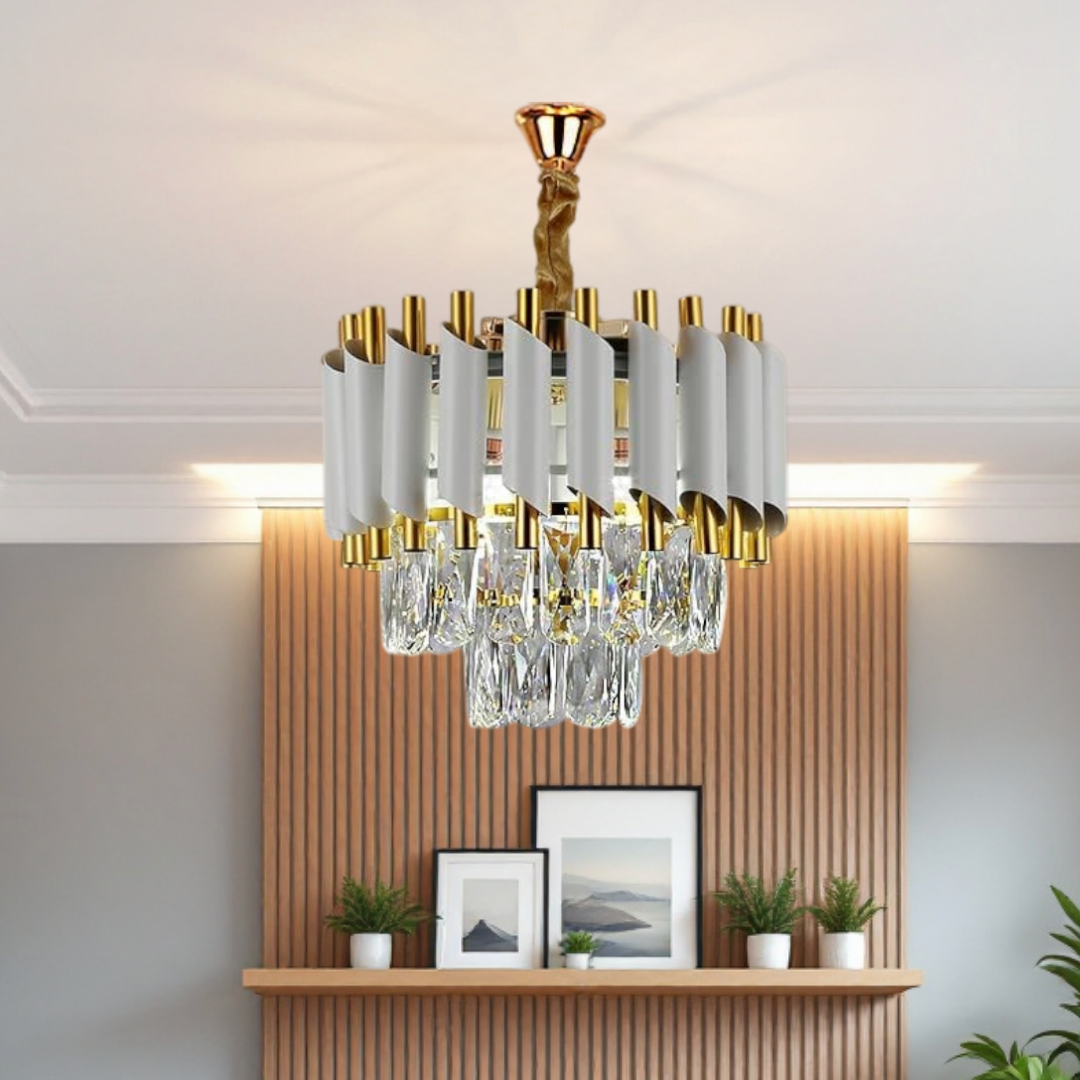 Candelabru Cristal WHITE PANTHER 30CM