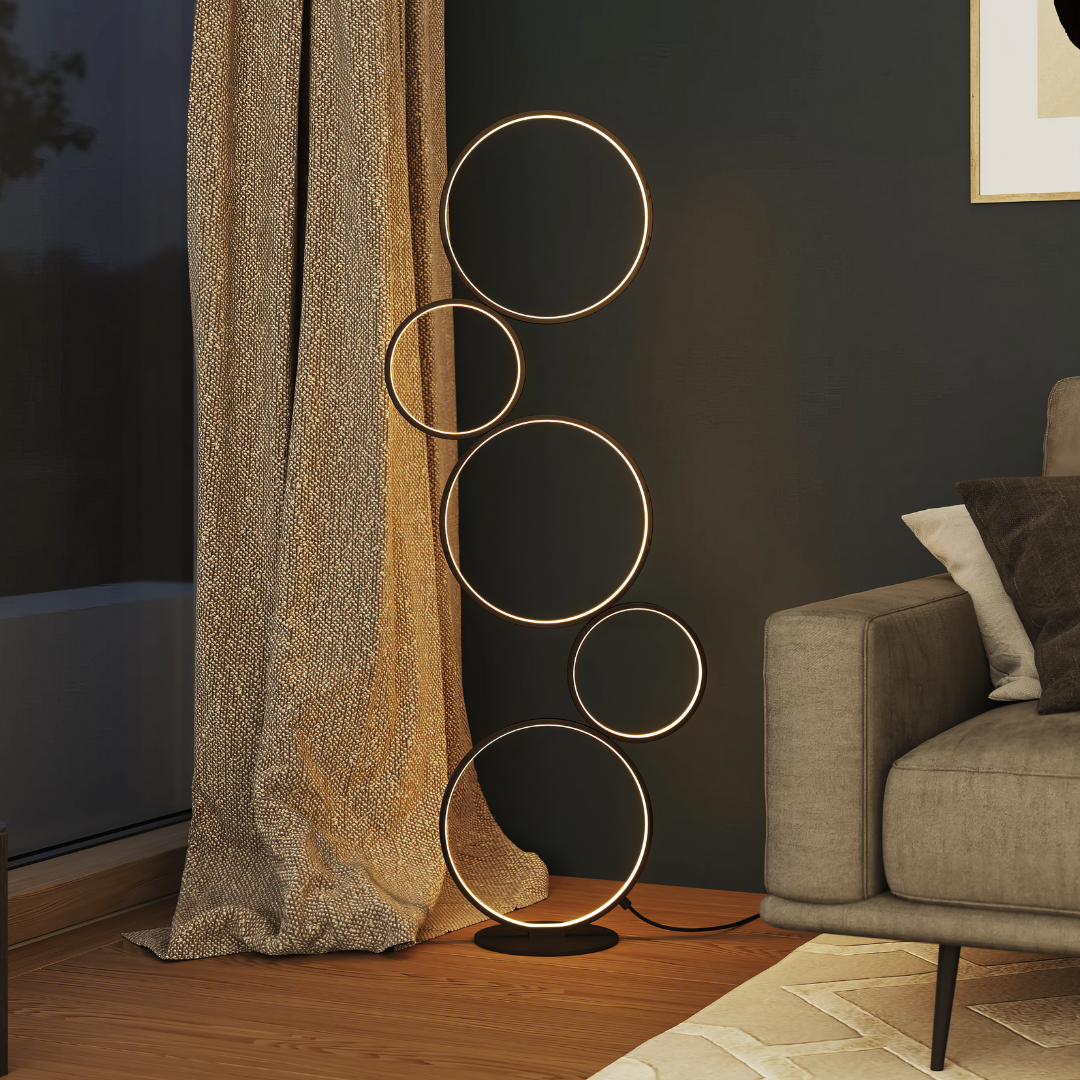 Lampadar LED PREMIUM 36W 115cm RONDO Black