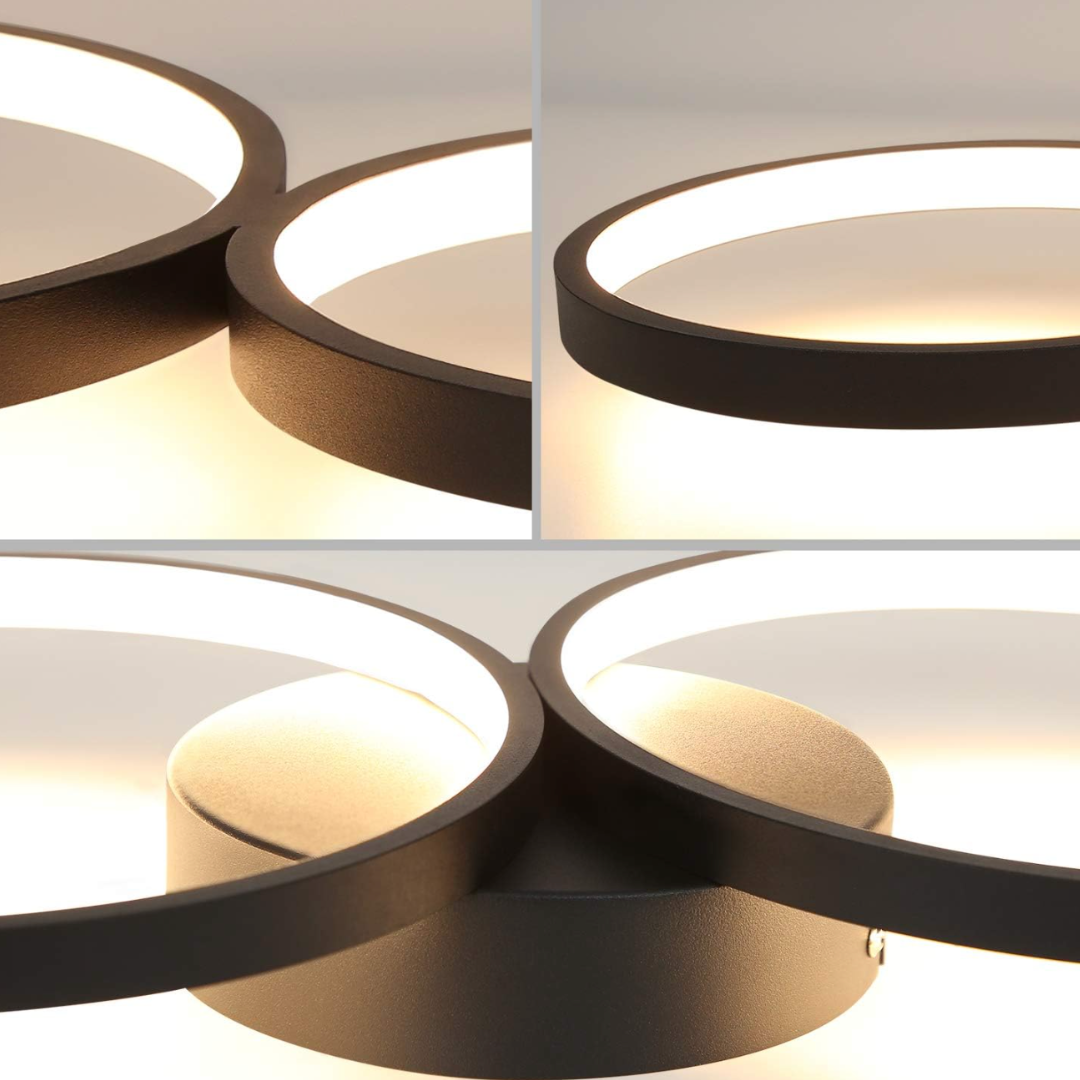 Lustra LED PREMIUM RONDO Black Echivalent 500W Dimabila