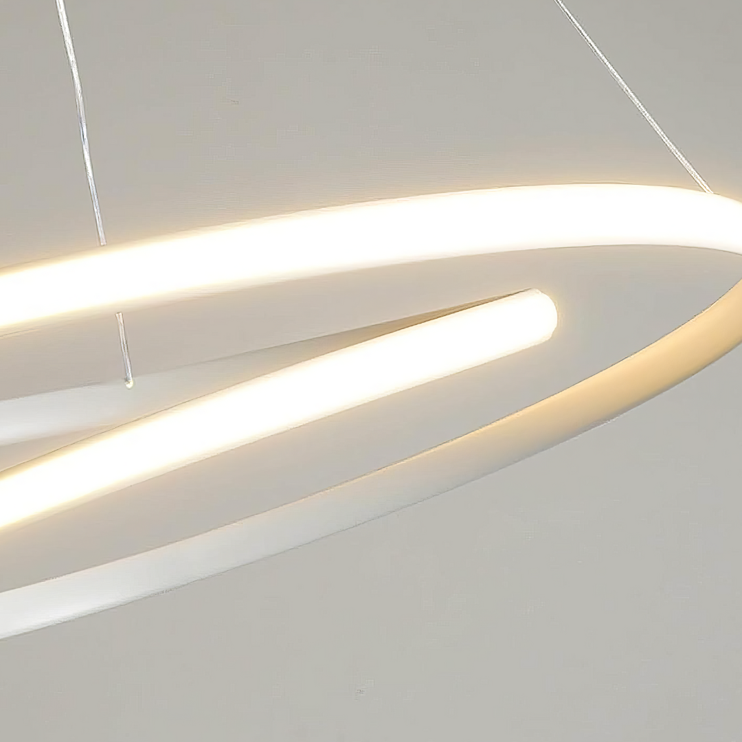 Lustra LED Alba Suspendata 120W Lumea Telecomanda Echivalent 600W