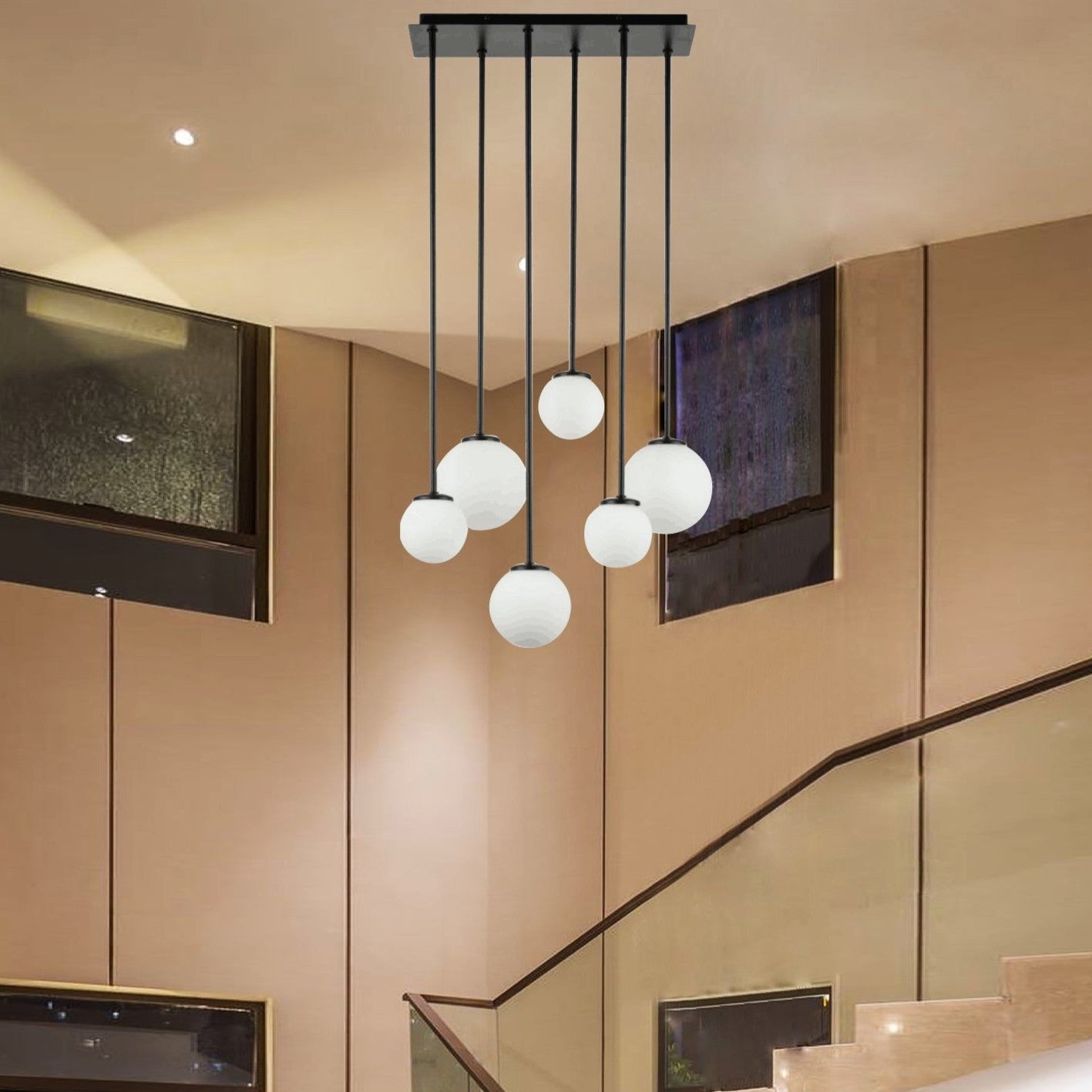 Lustra Abajur MAT Black SIGMA 6xE27