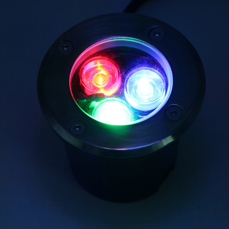 Spot LED Exterior 3W RGB Pardoseala Incastrabil 220V Telecomanda