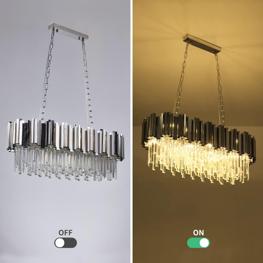 Candelabru Cristal GLORY SILVER 75x35cm