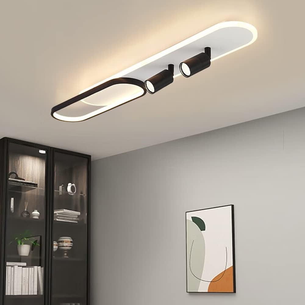 Aplica LED Cu Spoturi 80cm Alb+Negru Echivalent 200W