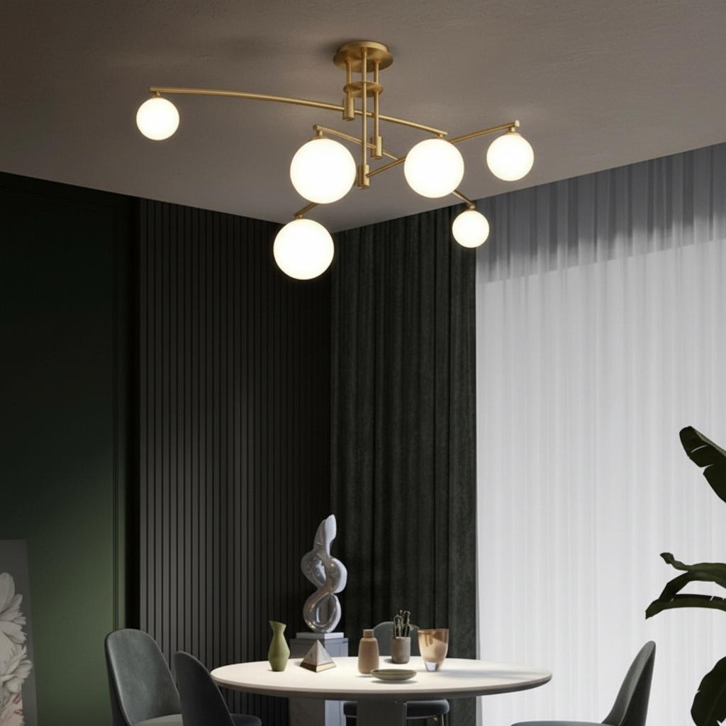 Lustra Abajur MATEO 6xG9 Gold