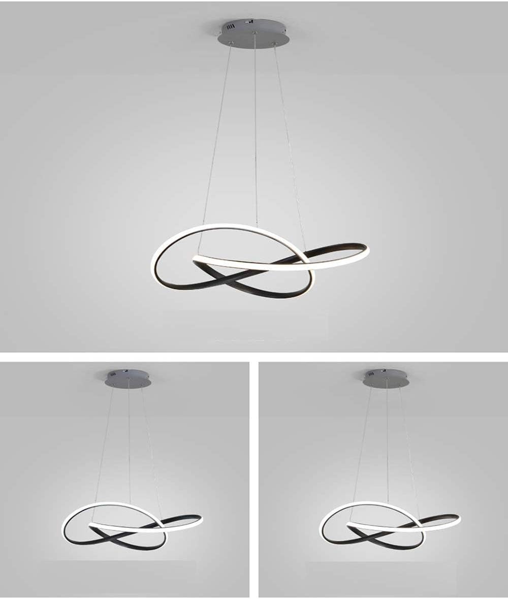 Lustra LED Suspendata INFINITY Black Telecomanda Echivalent 500W