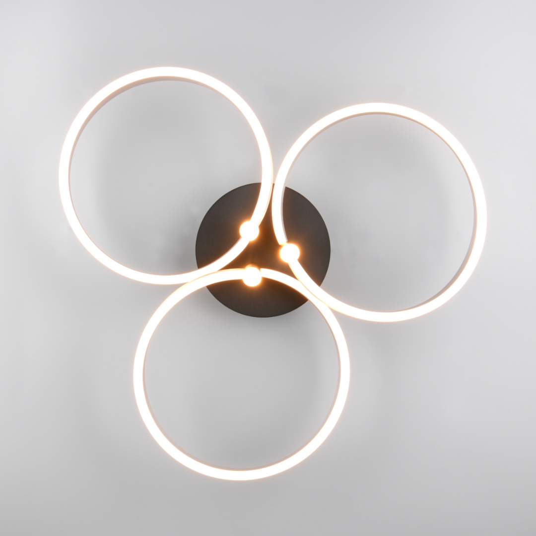 Lustra LED Luxury ShineShift Black+Silver Echivalent 500W