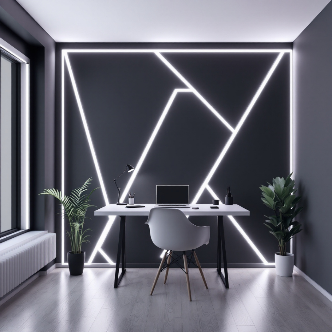 Profil Banda LED Aplicat Plat XL Dispersor Alb Mat 2M