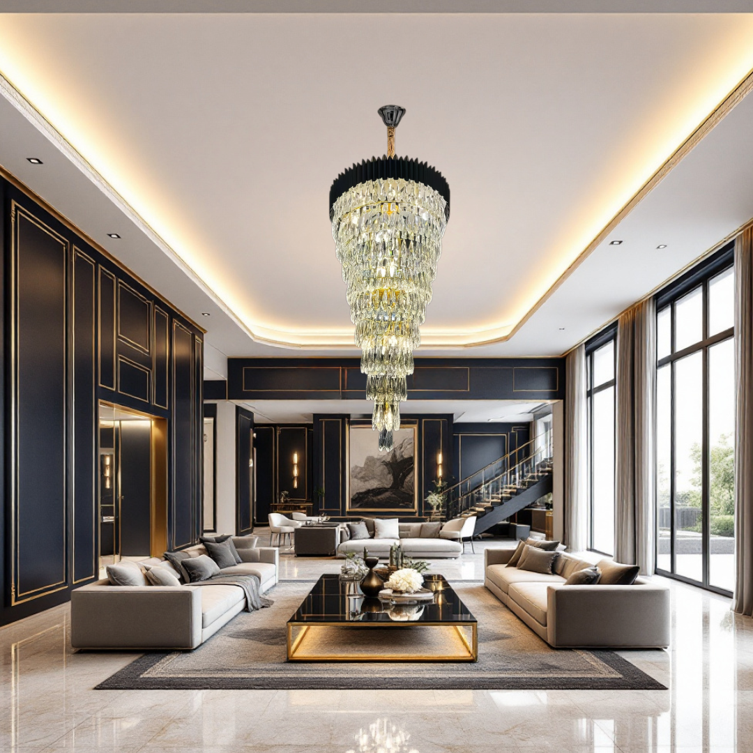 Candelabru Cristal 160CM Black Extravaganza 25xE14