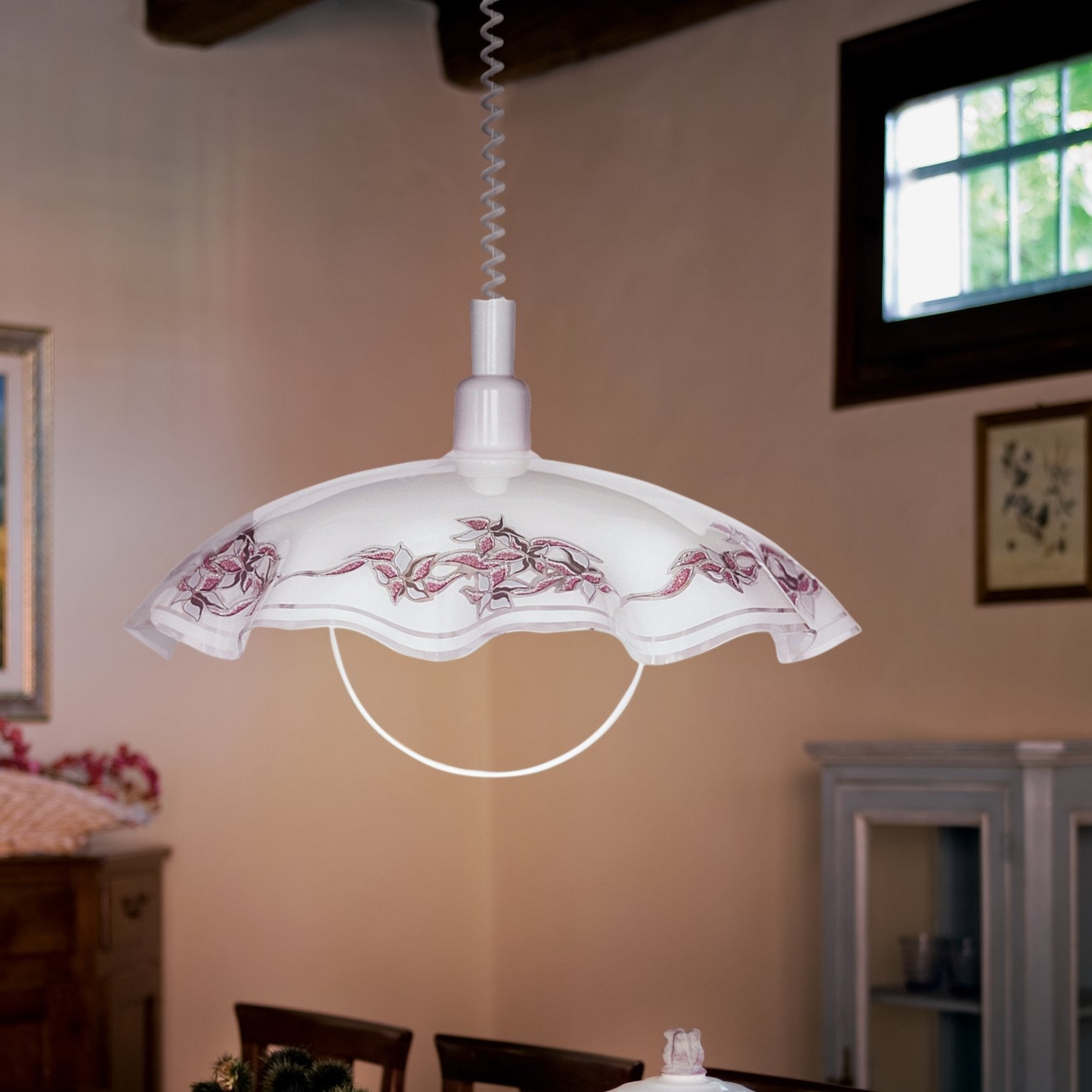 Pendul Vintage VETRO White 110CM