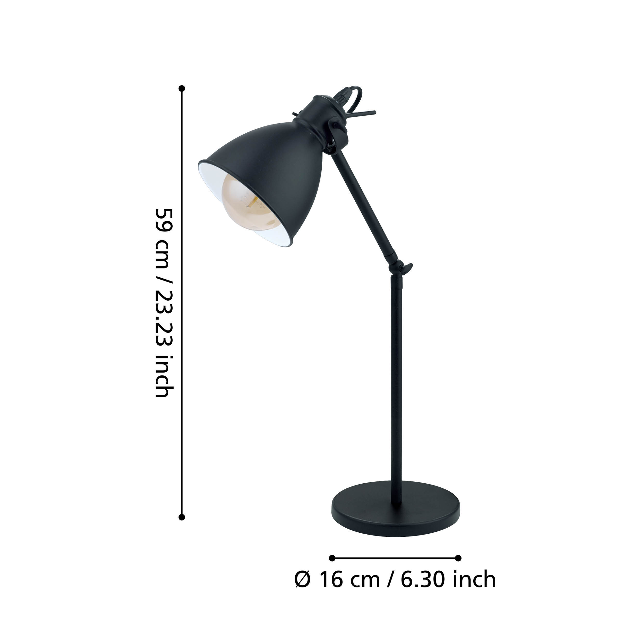 Veioza PRIDDY Black 43CM Eglo