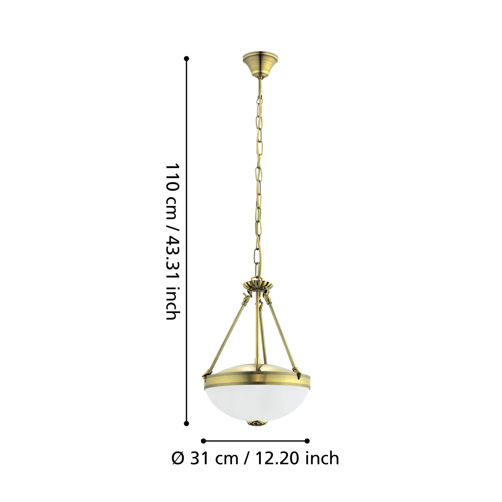 Pendul Vintage SAVOY Bronze 110x31CM