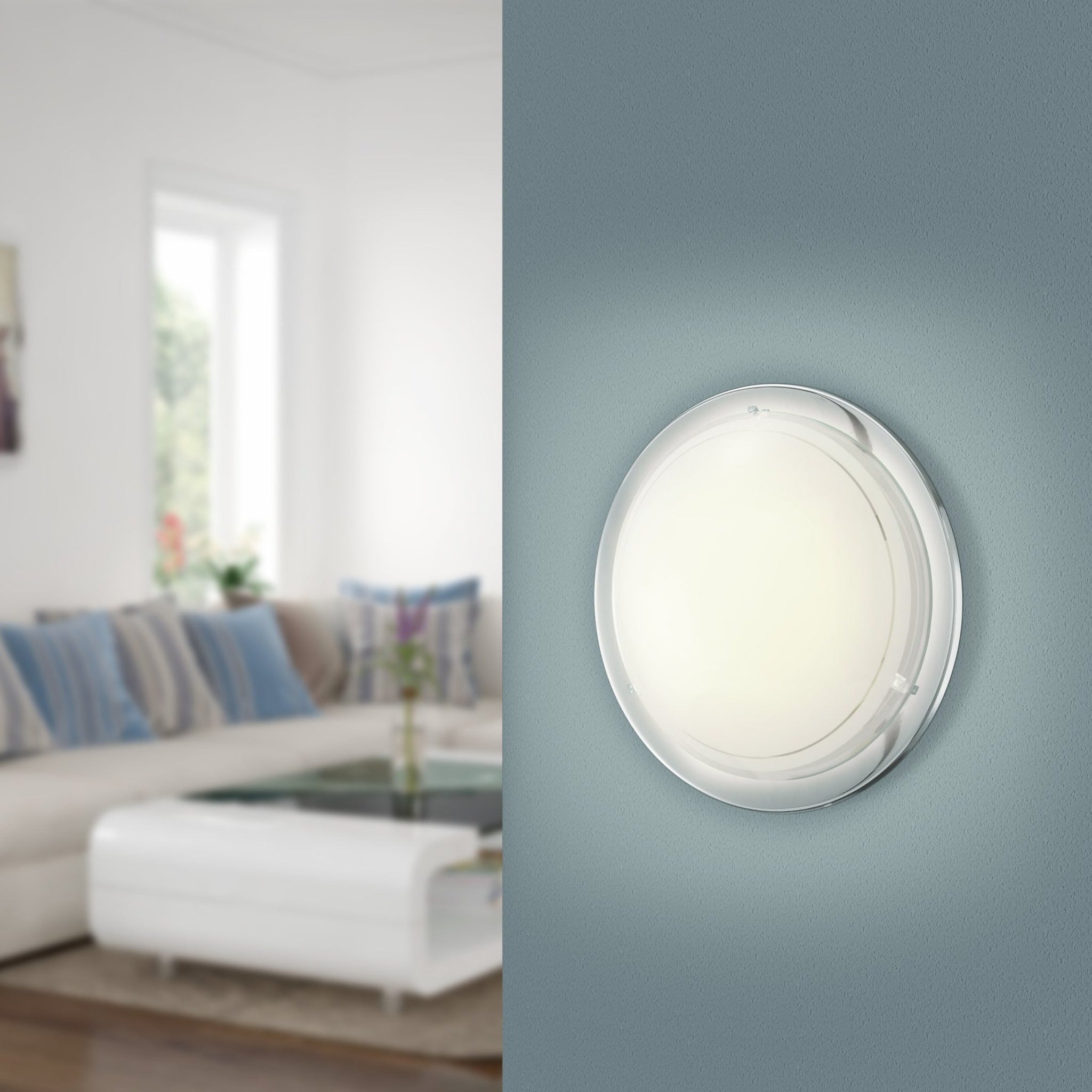 Plafoniera PLANET 1 Silver & White Rotunda 29CM