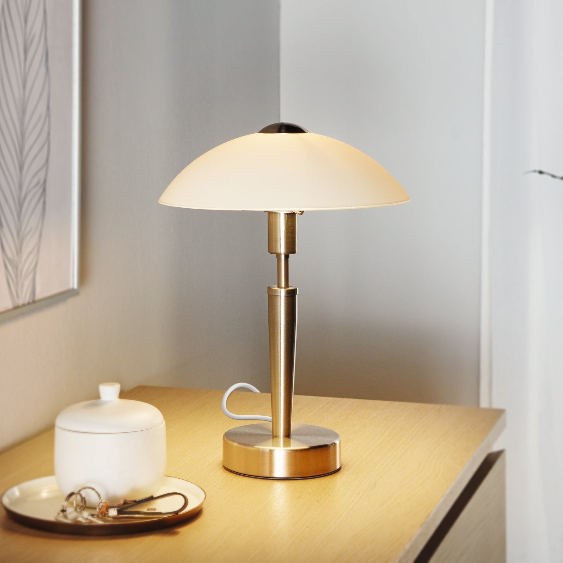 Veioza SOLO 1 Silver & White Eglo