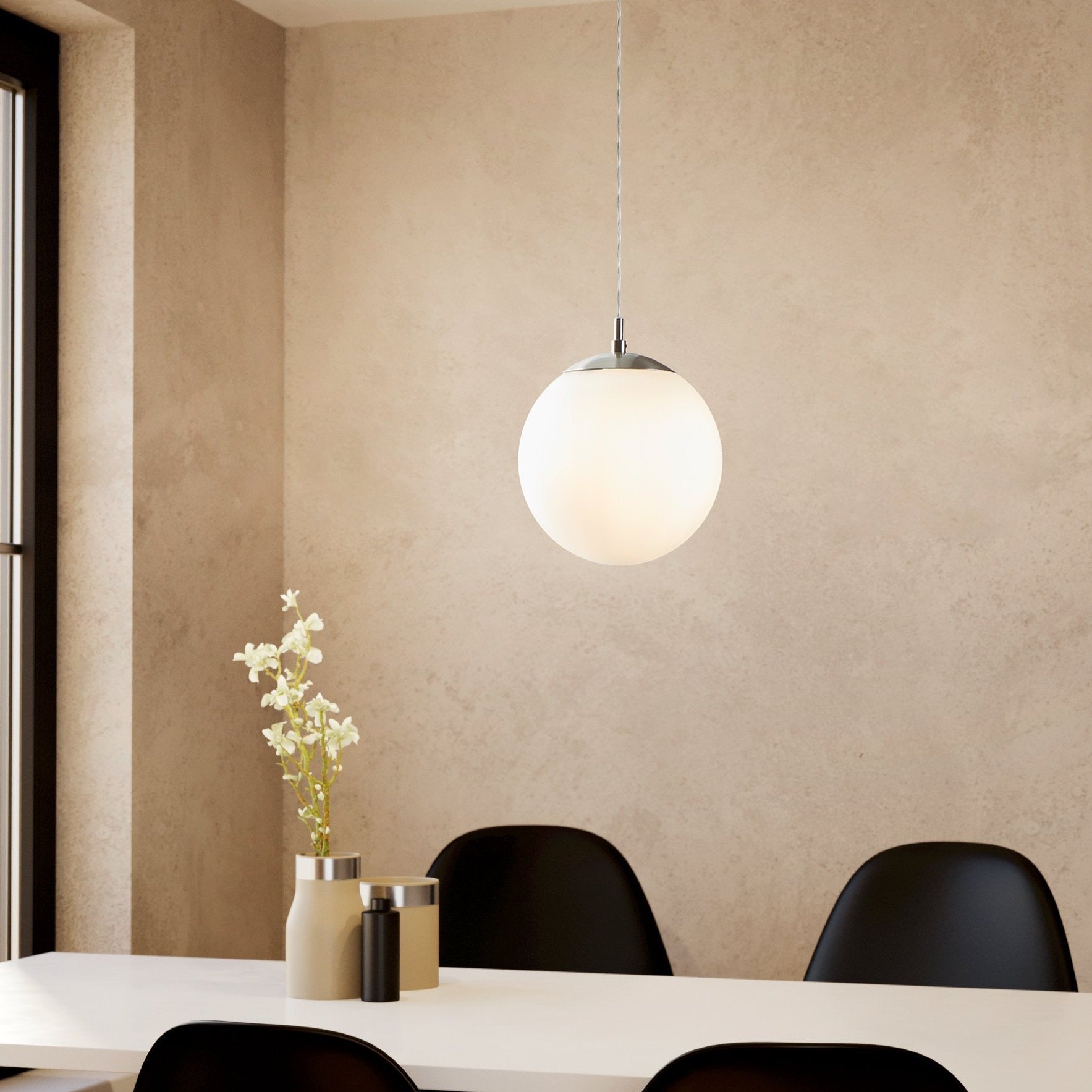 Pendul RONDO White & Silver 110x20CM