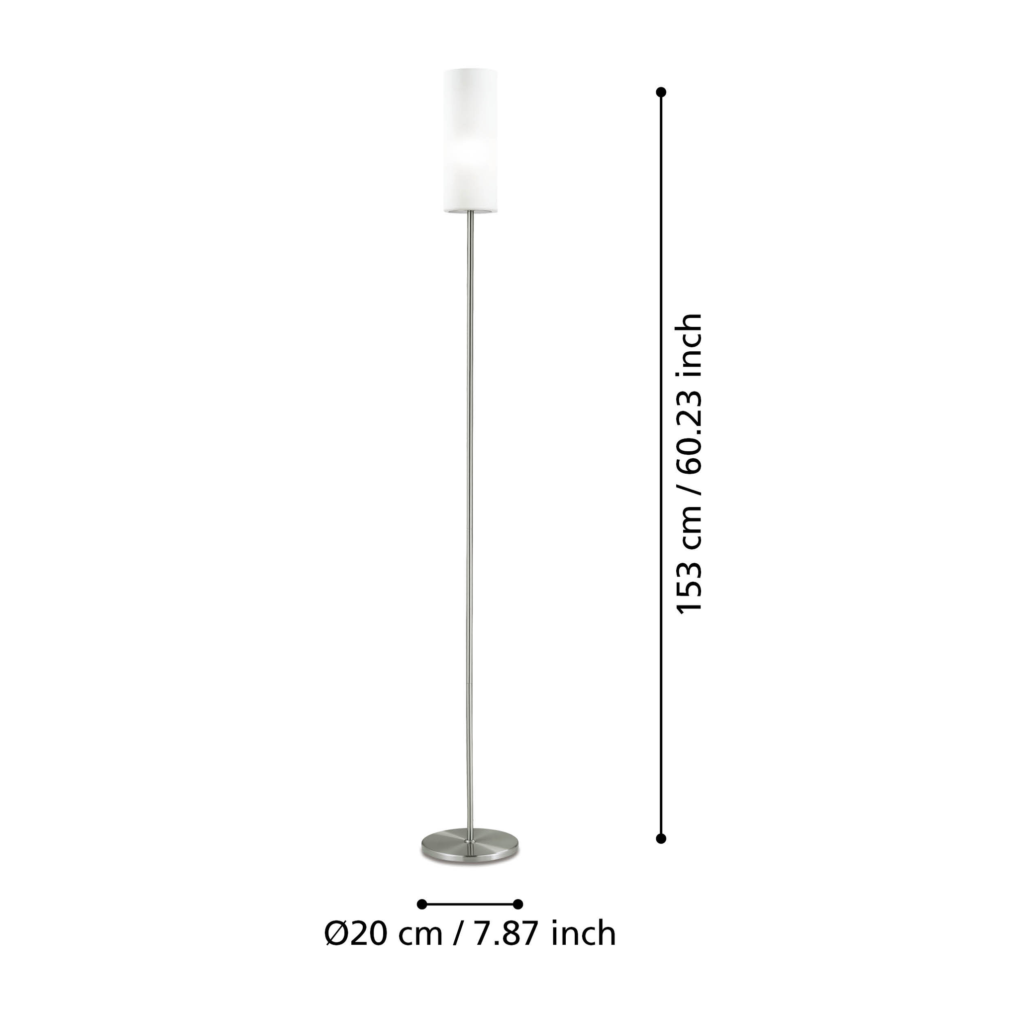 Lampadar TROY 3 Silver 153CM Eglo