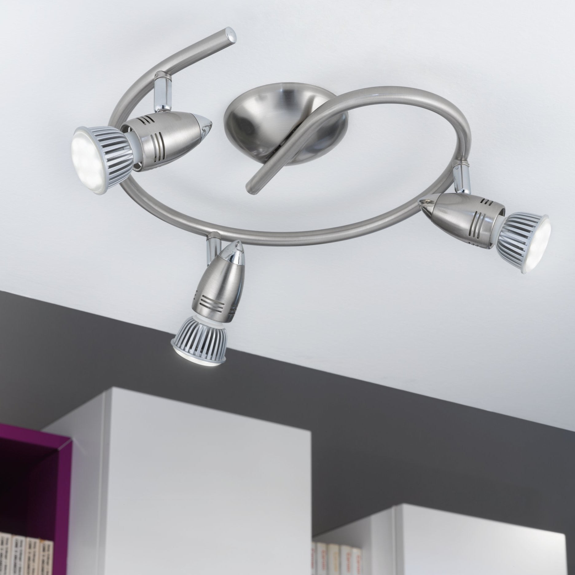Lustra MAGNUM-LED cu 3 Spoturi Silver