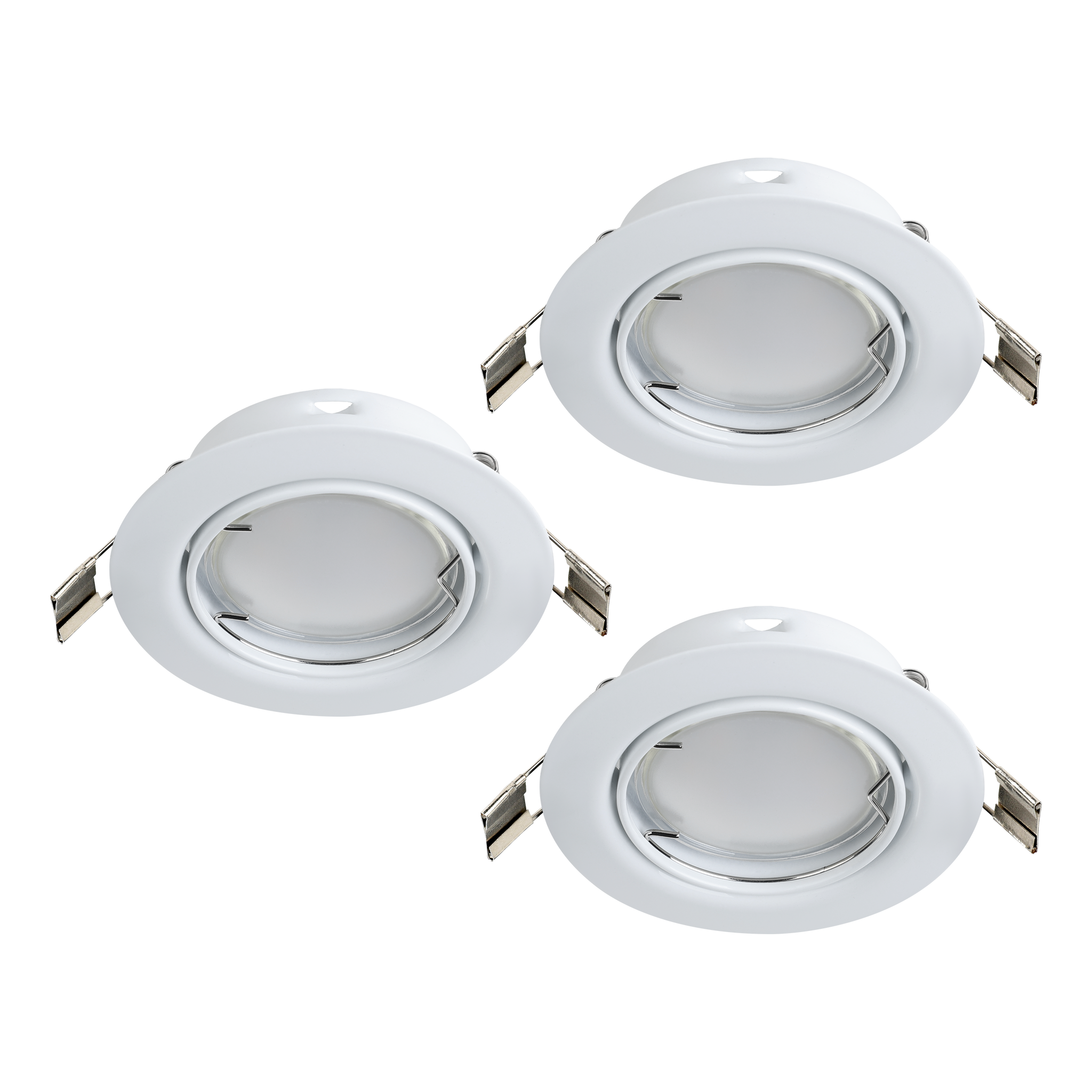 Set 3 Spoturi PENETO EGLO / Rotund / Alb / ⌀87mm / Incastrabil