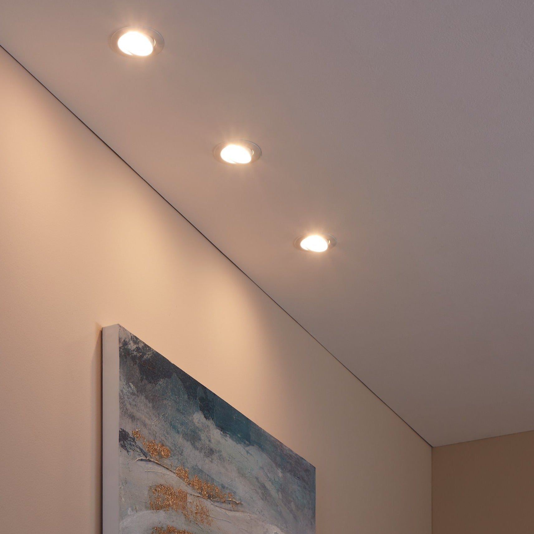 Set 3 Spoturi PENETO EGLO / Rotund / Alb / ⌀87mm / Incastrabil