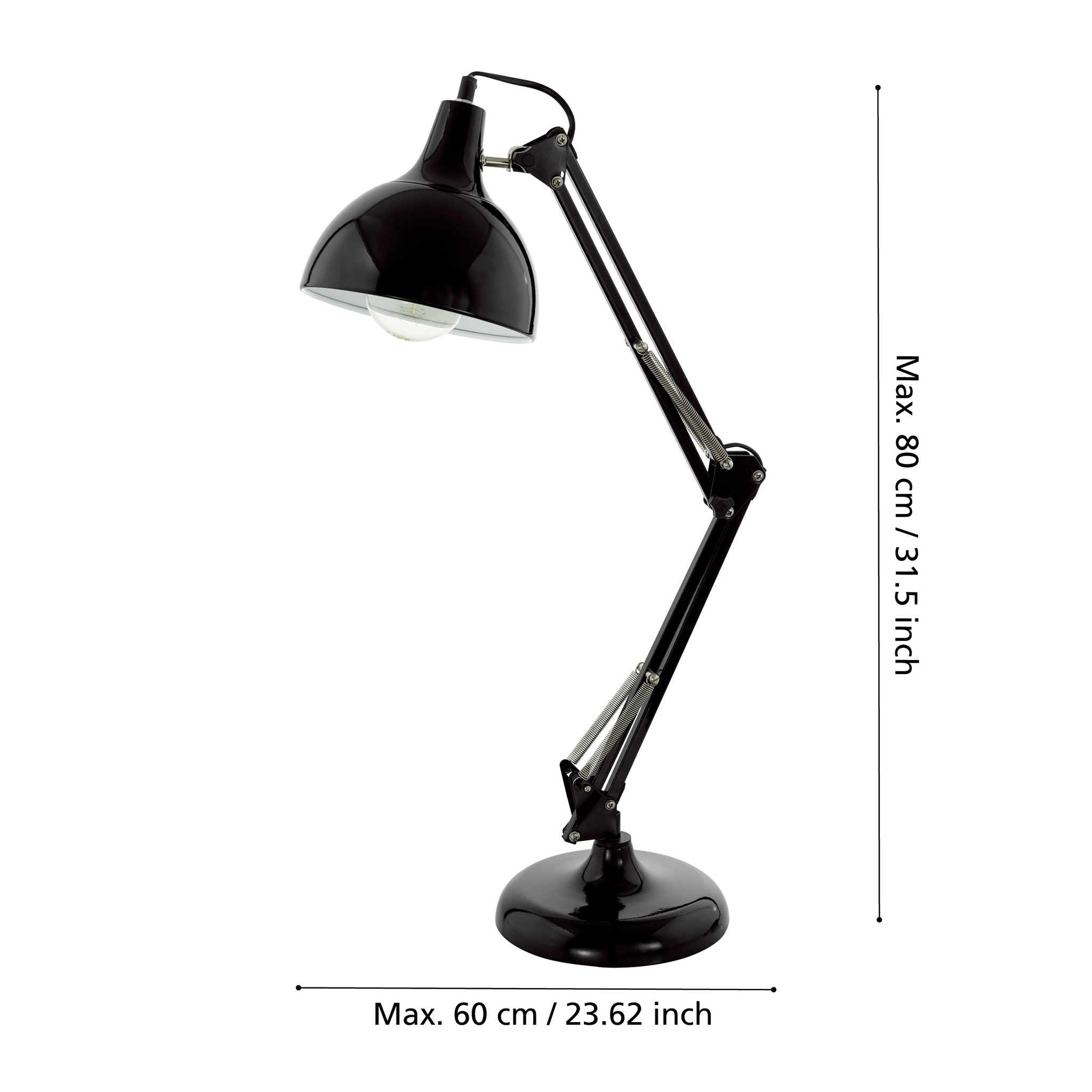 Veioza BORGILLIO Black Reglabila 71CM Eglo