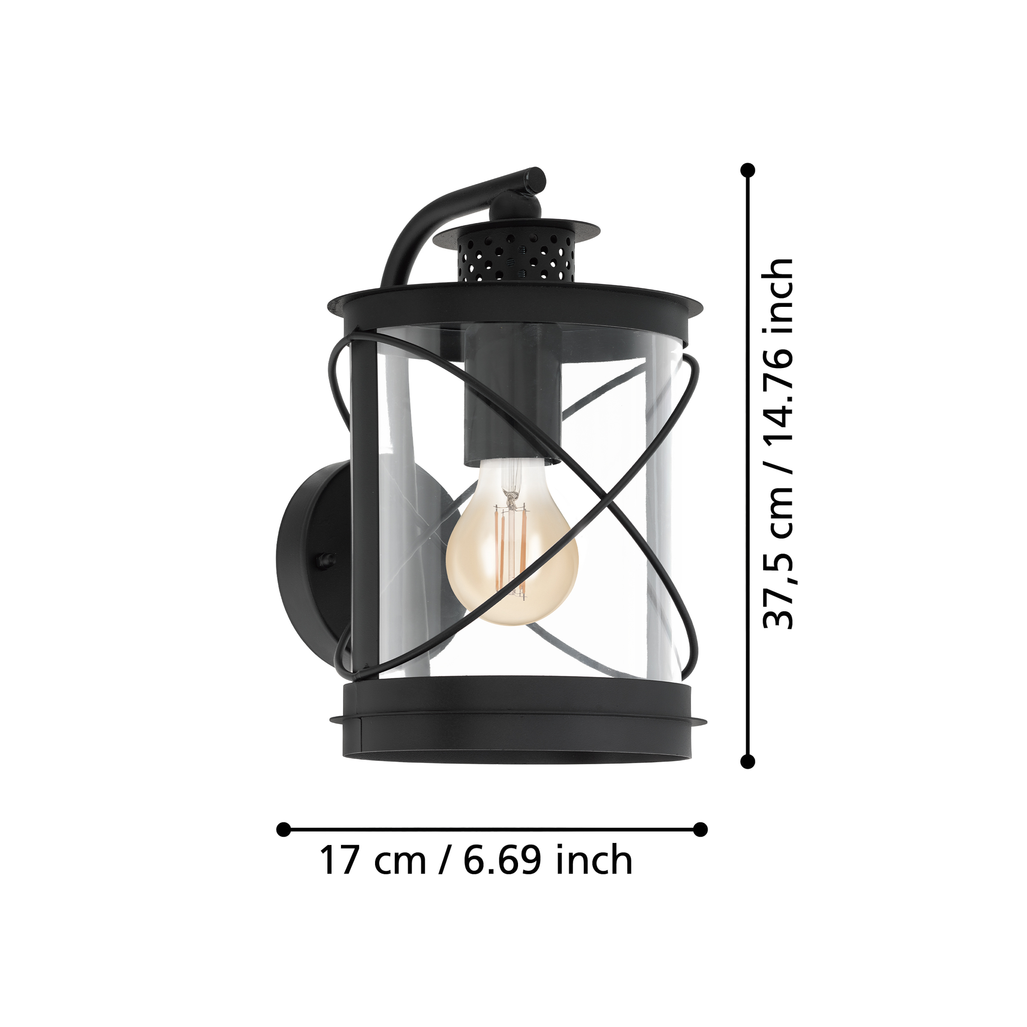 Aplica Exterior Tip Felinar HILBURN Black