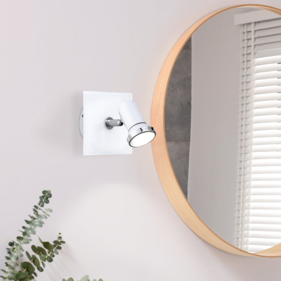 Aplica Tip Spot Reglabil TAMARA 1 IP44 White & Silver 12CM Eglo