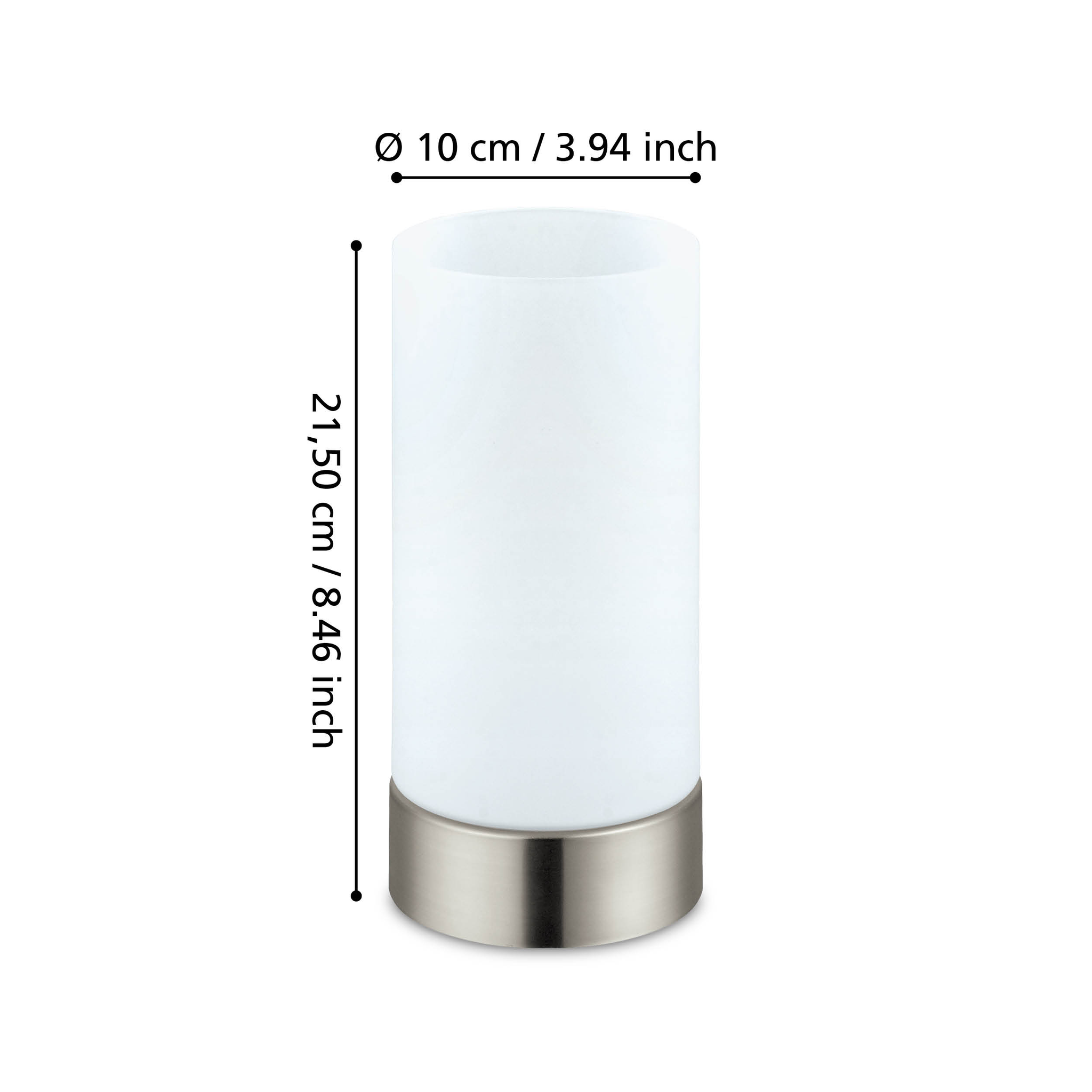 Veioza Decorativa DAMASCO 1 Silver & White 21.5CM