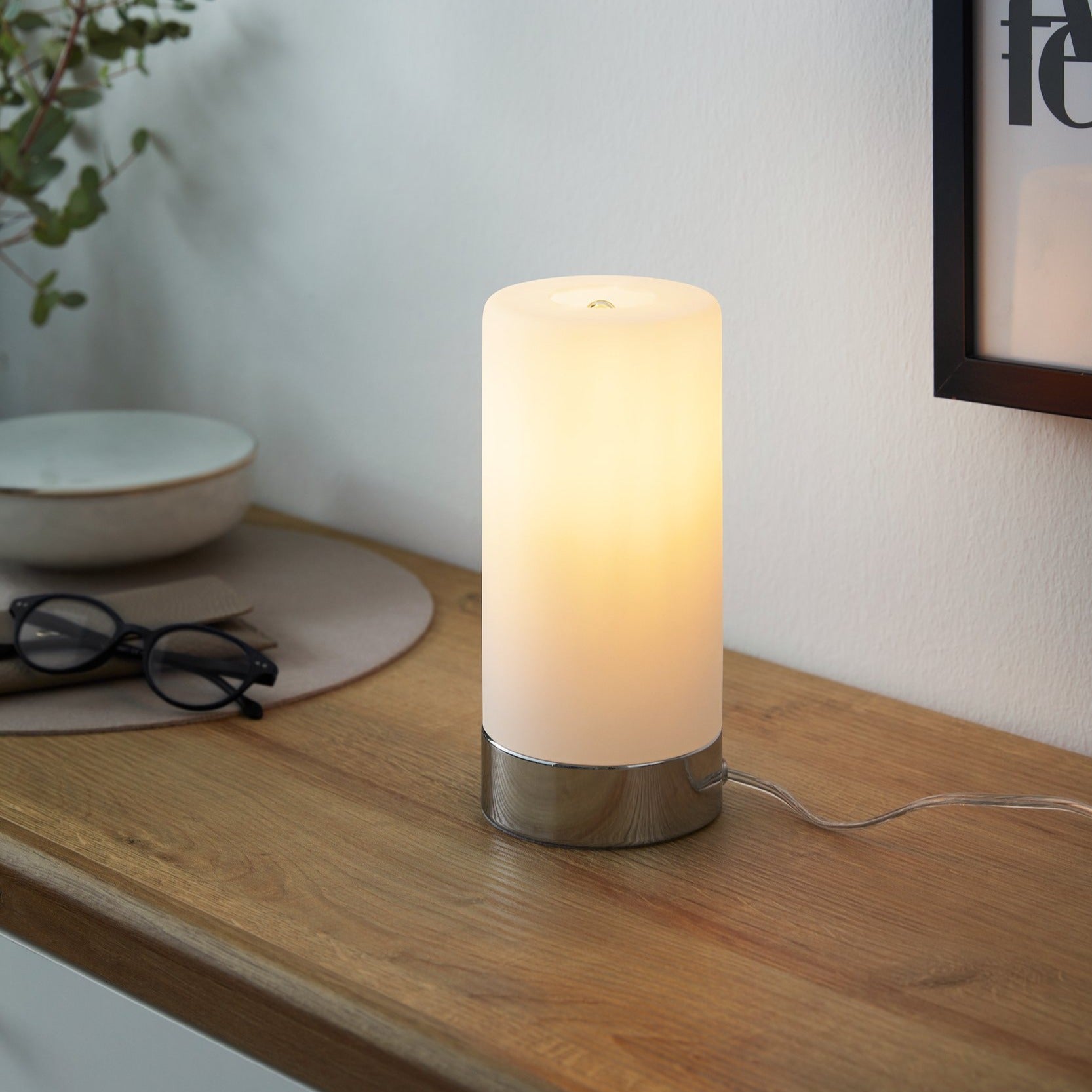 Veioza Decorativa DAMASCO 1 White & Silver Ø10CM