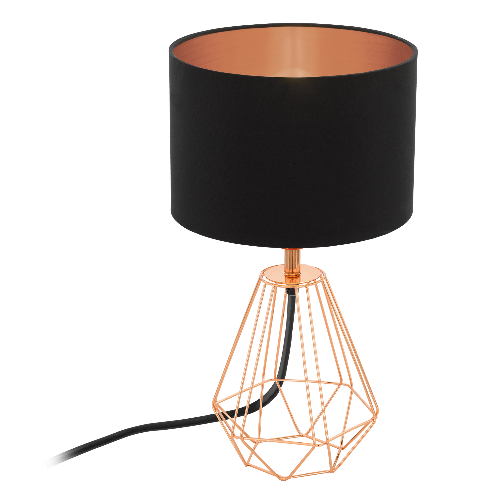 Veioza Decorativa CARLTON 2 Black & Gold 30.5CM