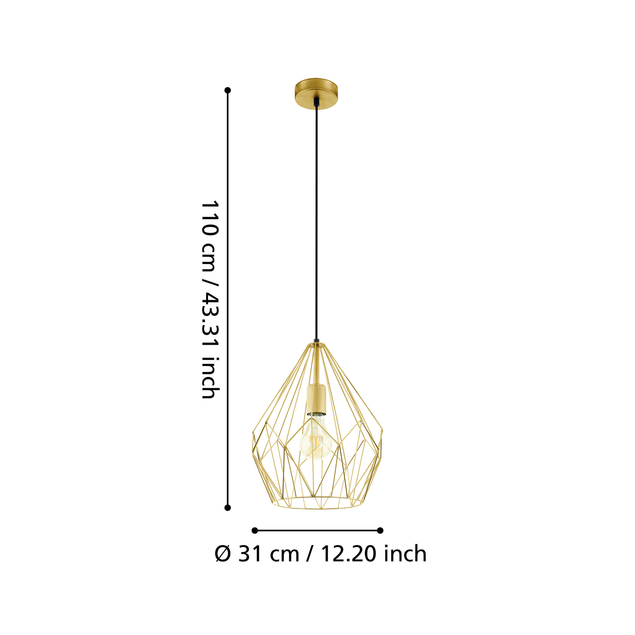 Pendul CARLTON Gold 110CM Eglo