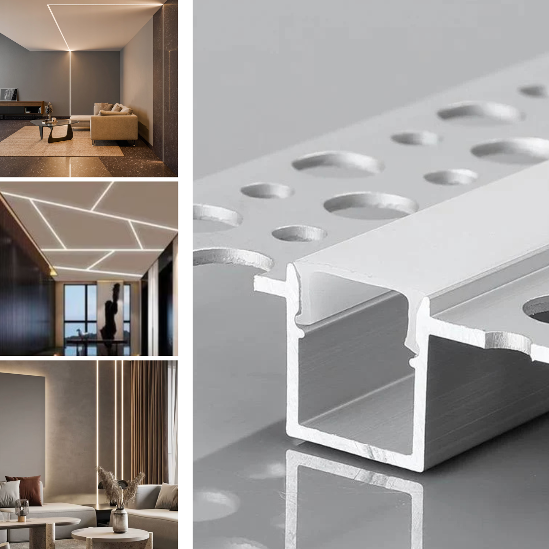 Profil Aluminiu pentru Banda LED Incastrabil sub Tencuiala 2M
