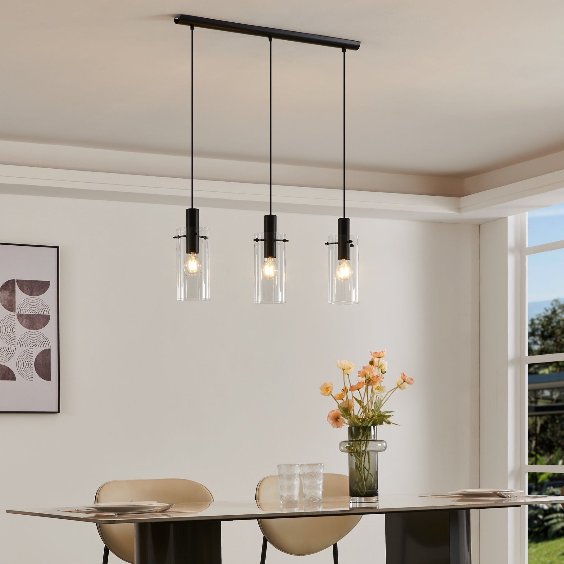 Lustra Suspendata MONTEFINO Black 110CM