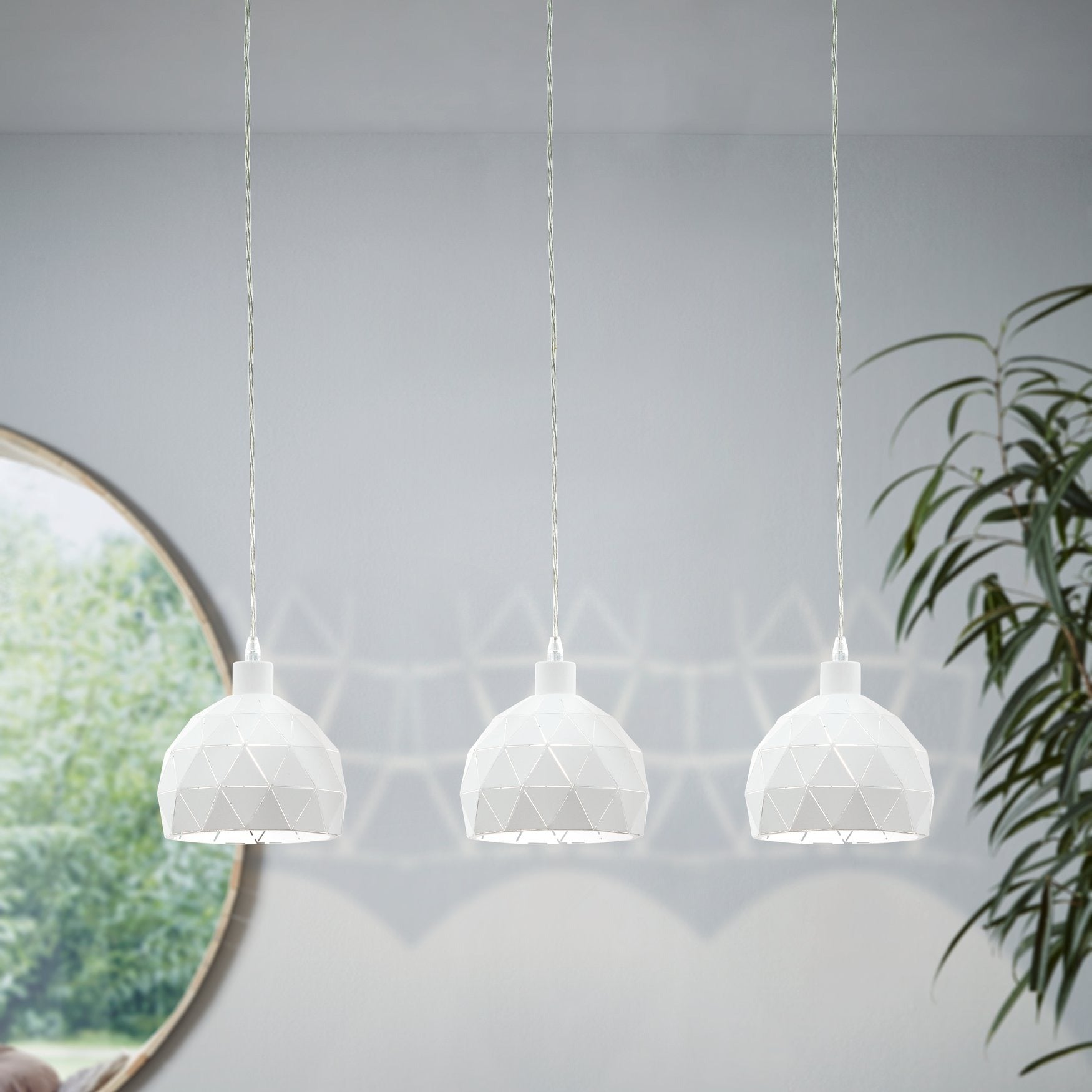 Lustra Suspendata ROCCAFORTE White 110CM