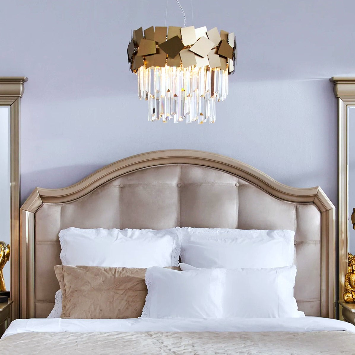 Candelabru Cristal Modern Troy Golden Mate