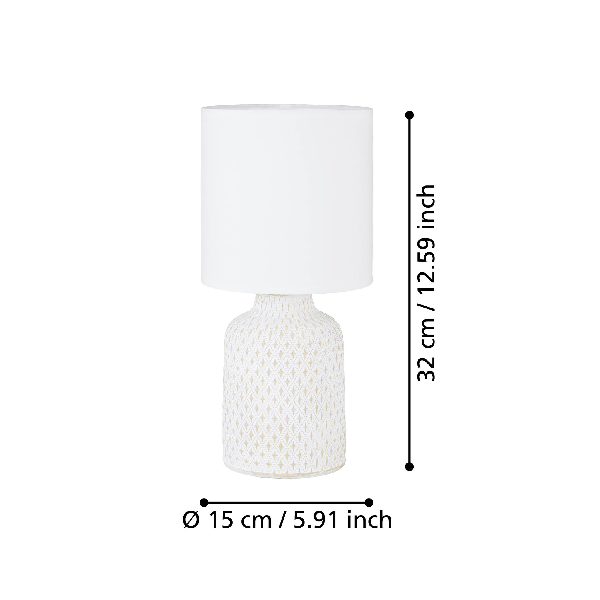 Veioza Decorativa BELLARIVA White 32CM