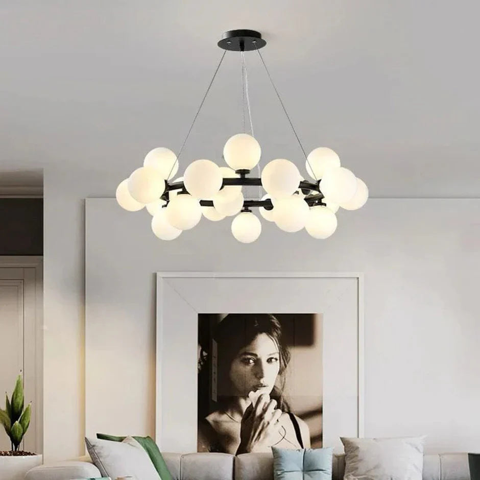 Lustra Abajur MAT Black Rotunda 25xG9 70CM