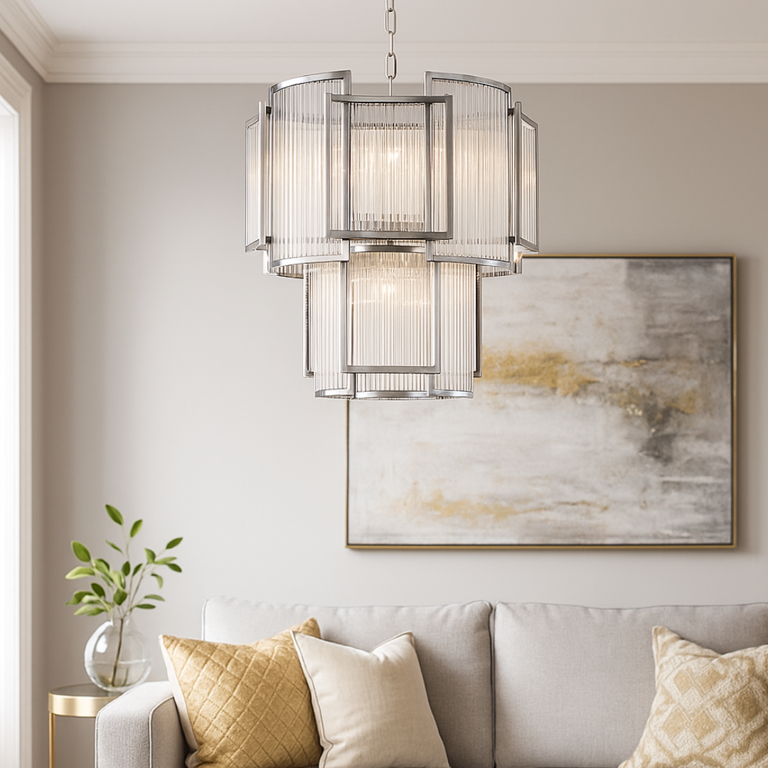 Candelabru Cristal Luxury Chrome SERGIO