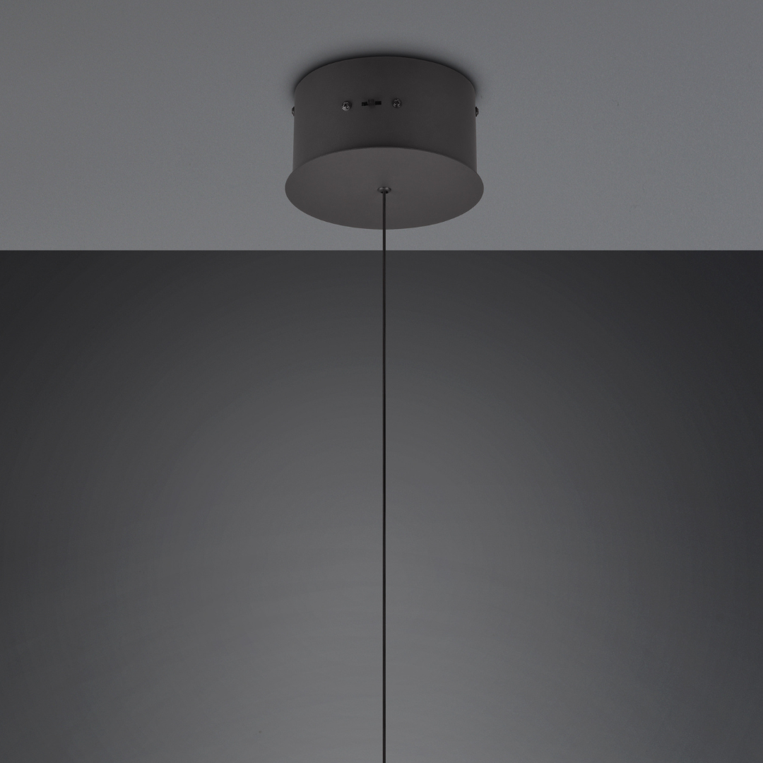 Pendul LED Orbit Pull Down 3 lumini din buton, Dimabil