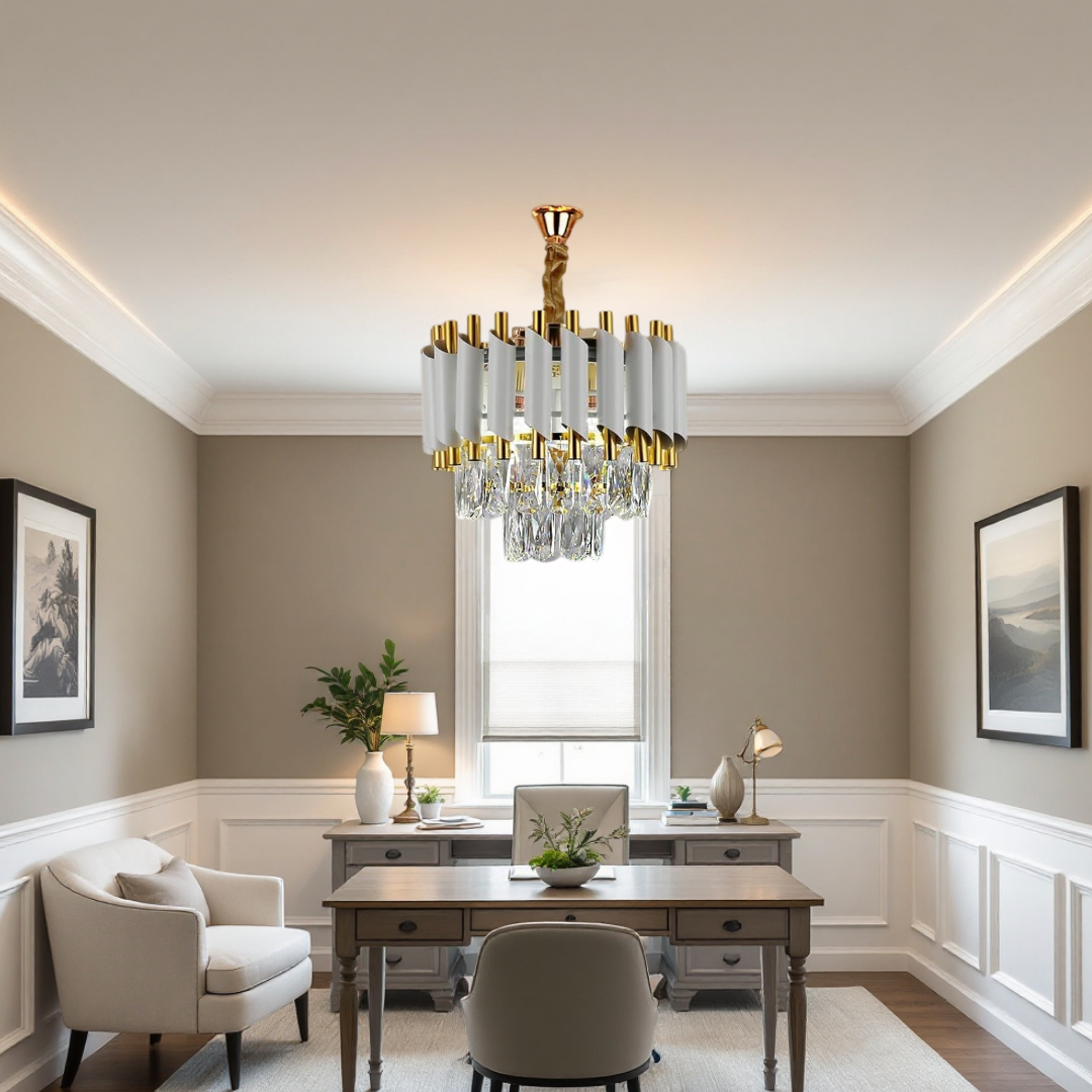 Candelabru Cristal WHITE PANTHER 30CM