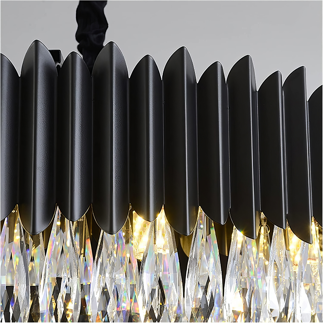 Candelabru Cristal 80x35cm Black Extravaganza 8xE14