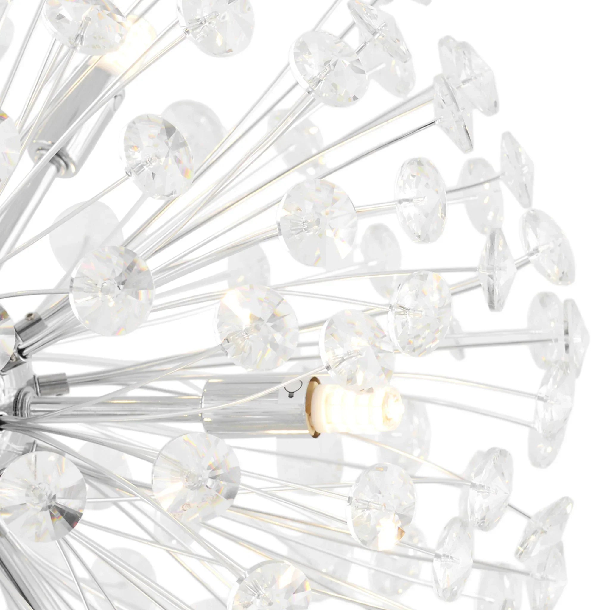 Lustra Suspendata Crystal Dandelion Silver