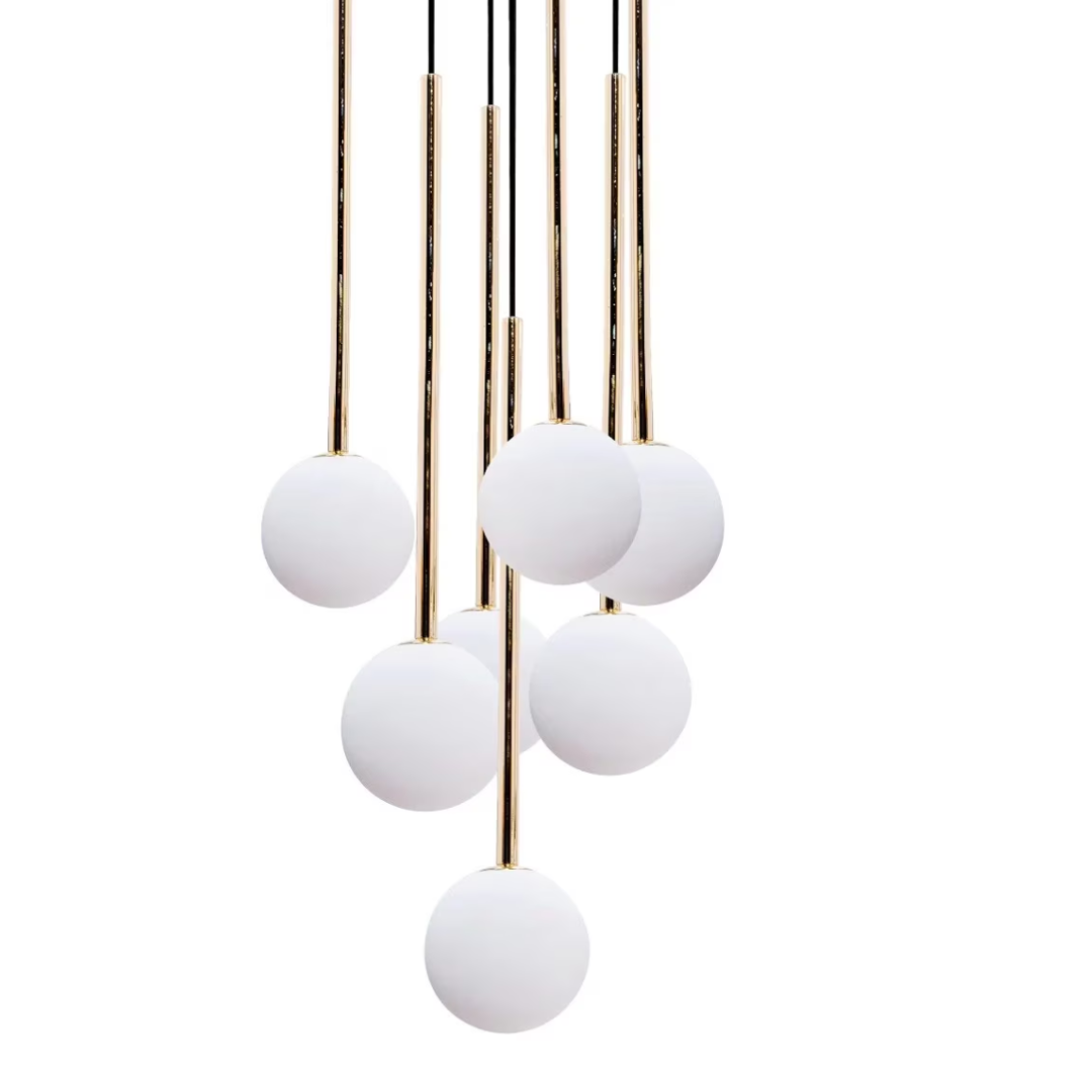 Lustra Abajur Suspendata Luxury ALI Golden 180CM