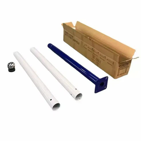 Stalp Metalic Alb/Albastru Modular 5m