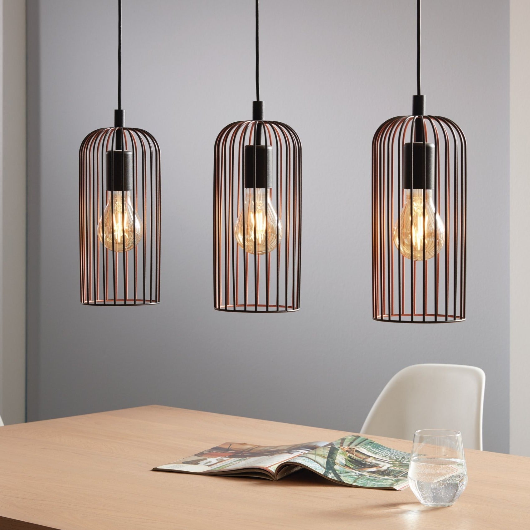 Lustra Suspendata ROCCAMENA Black 110CM