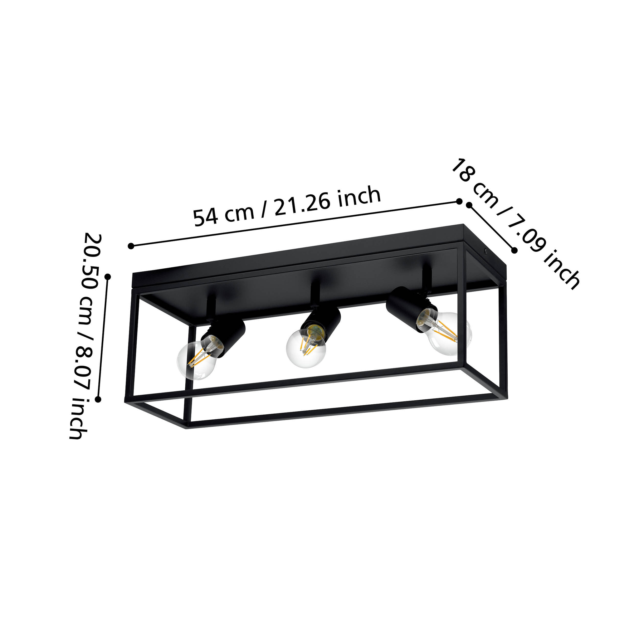 Lustra SILENTINA Black 54CM Eglo