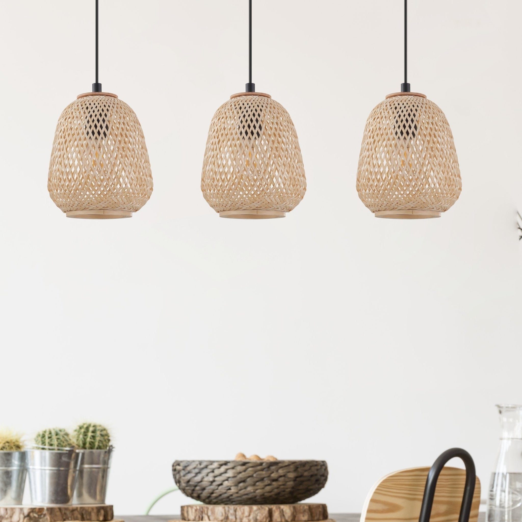 Lustra Suspendata DEMBLEBY Wood 110CM