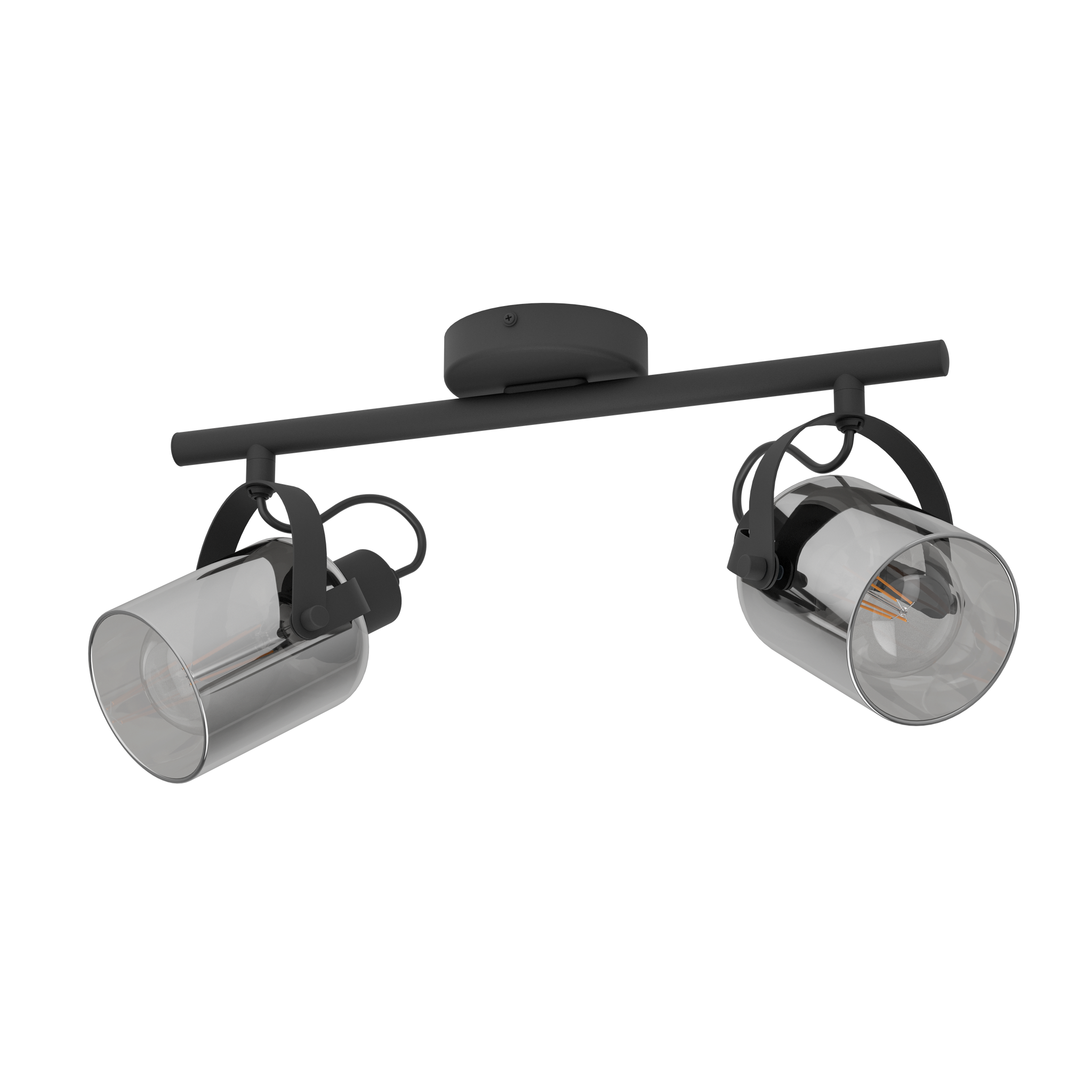 Lustra Cu 2 Spoturi Reglabile Black BERREGAS 44CM