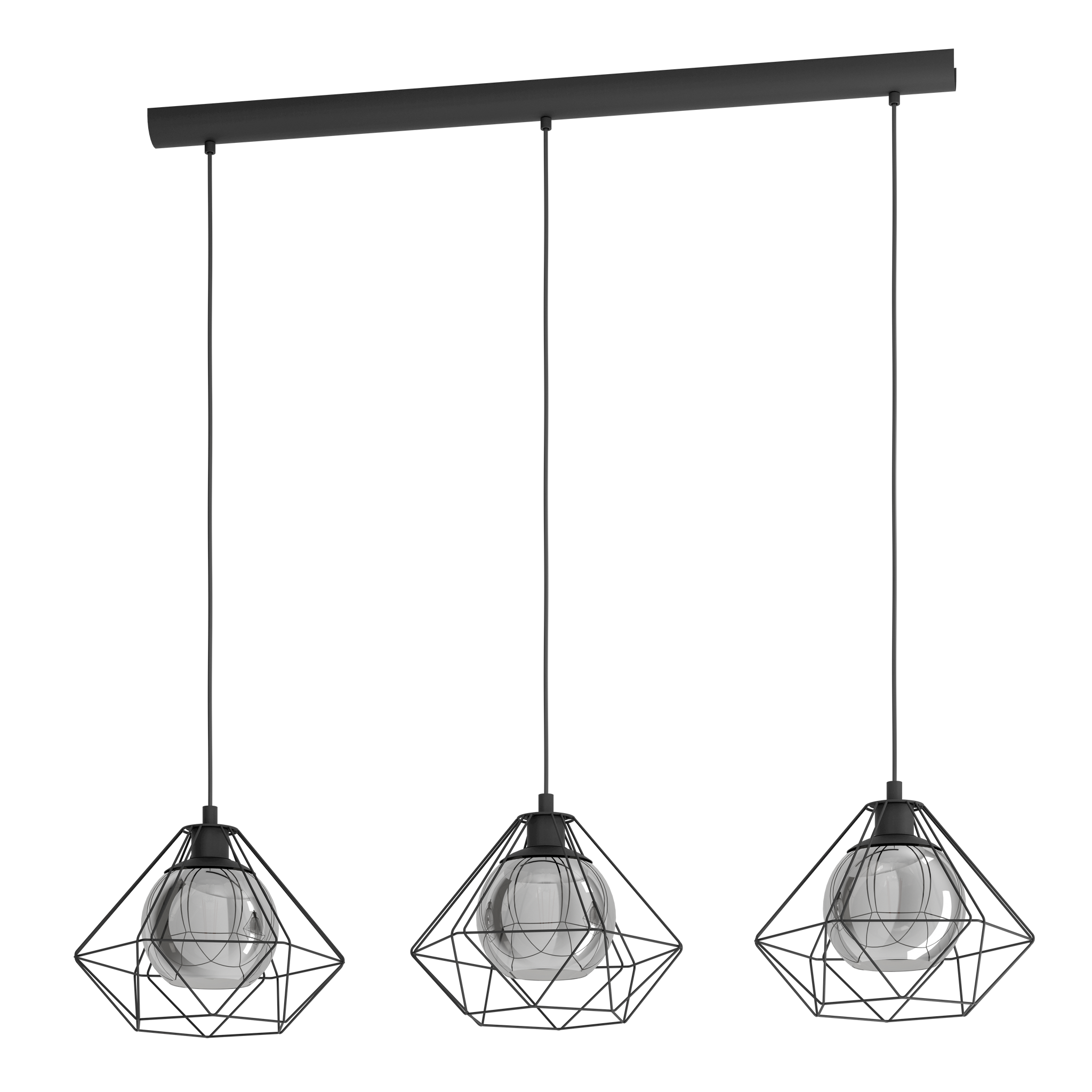 Lustra Suspendata VERNHAM Black Eglo