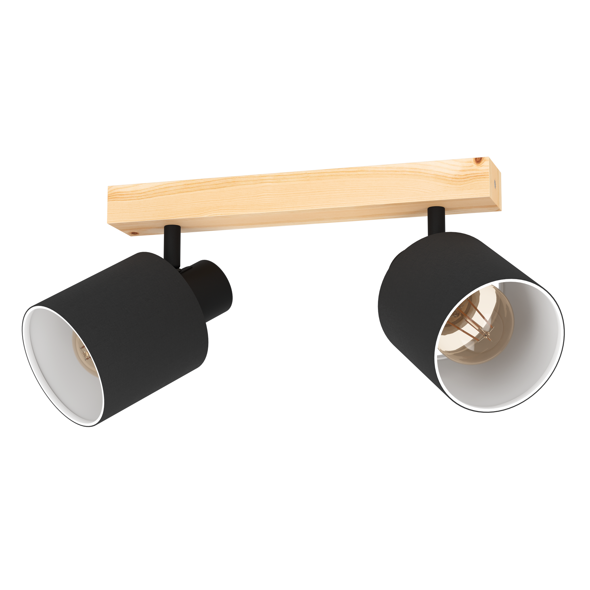 Lustra cu 2 Spoturi BATALLAS Black & Brown